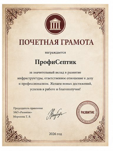 Почётная грамота, 2026